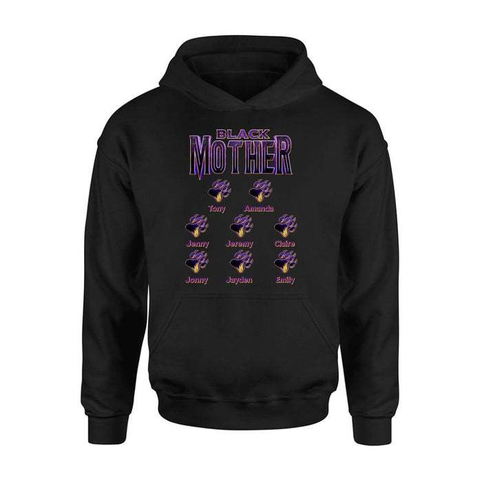 Personalized Black Mother Shirt - Up to 8 Children - Gift Idea For Mother/Grandmother, Mother's Day Gift Mother's Day
