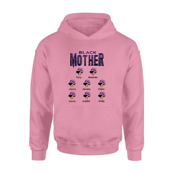 Personalized Black Mother Shirt - Up to 8 Children - Gift Idea For Mother/Grandmother, Mother's Day Gift Mother's Day