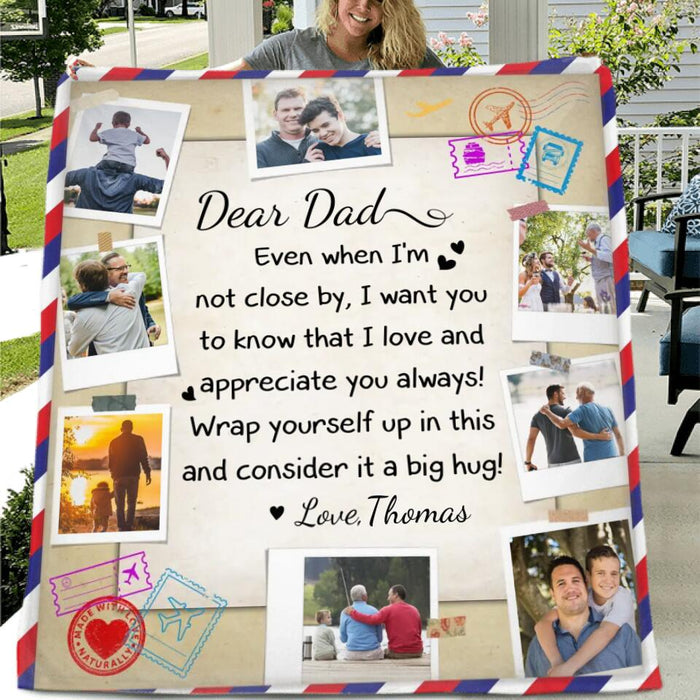 Personalized To Mom/ Dad Fleece Throw Blanket/Quilt - Upload Photo - Gift Idea For Mom/ Dad/ Christmas/ Birthday