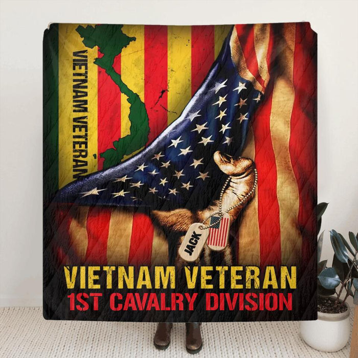 Personalized Vietnam Veteran Quilt/Fleece Blanket - Gift Idea For Veteran