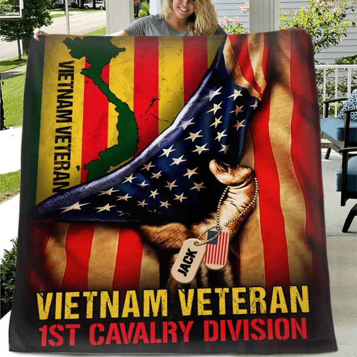 Personalized Vietnam Veteran Quilt/Fleece Blanket - Gift Idea For Veteran