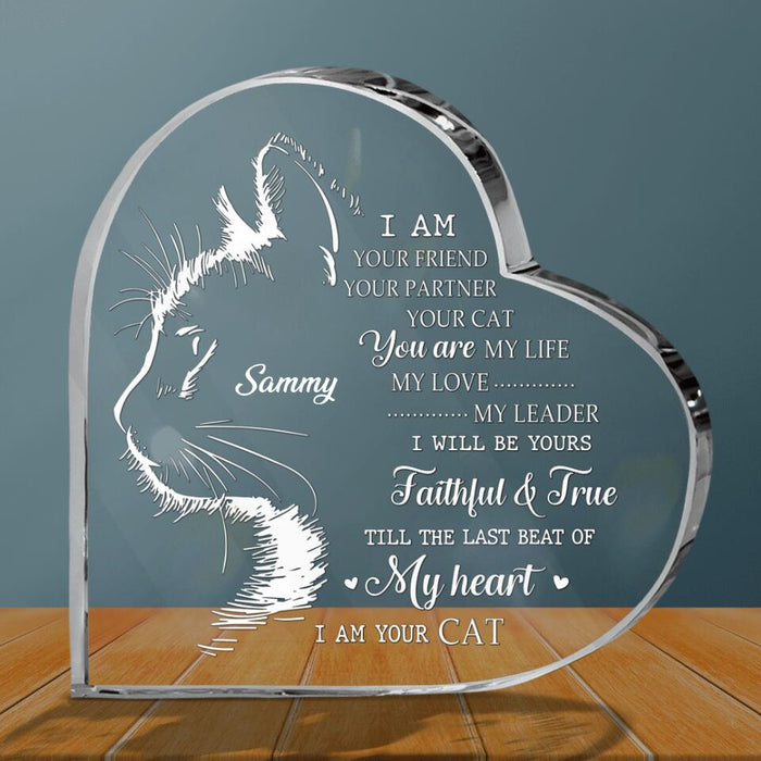 Personalized Cat Acrylic Plaque - Gift Idea For Cat Lover -  I Am Your Friend Your Partner Your Cat