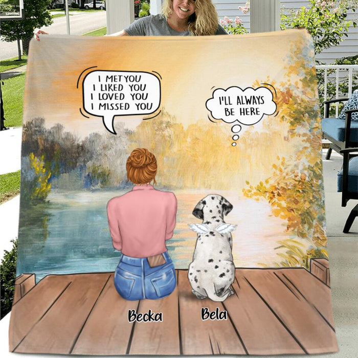 Personalized Dog Cat Blanket/Pillow - Gift For Dog Mom, Cat Mom - I met you Blanket/Round Pillow/Heart Pillow - Up to 5 Pets