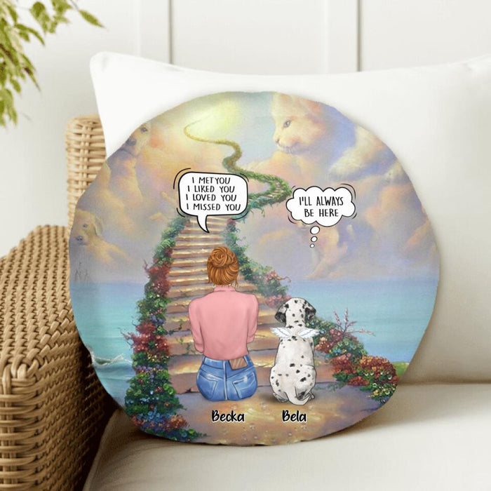 Personalized Dog Cat Blanket/Pillow - Gift For Dog Mom, Cat Mom - I met you Blanket/Round Pillow/Heart Pillow - Up to 5 Pets