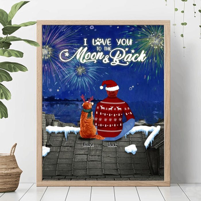 Personalized New Year With Family Poster - Family With Up to 4 Pets - Gifts For Family - First Christmas Together As Hubby And Wife