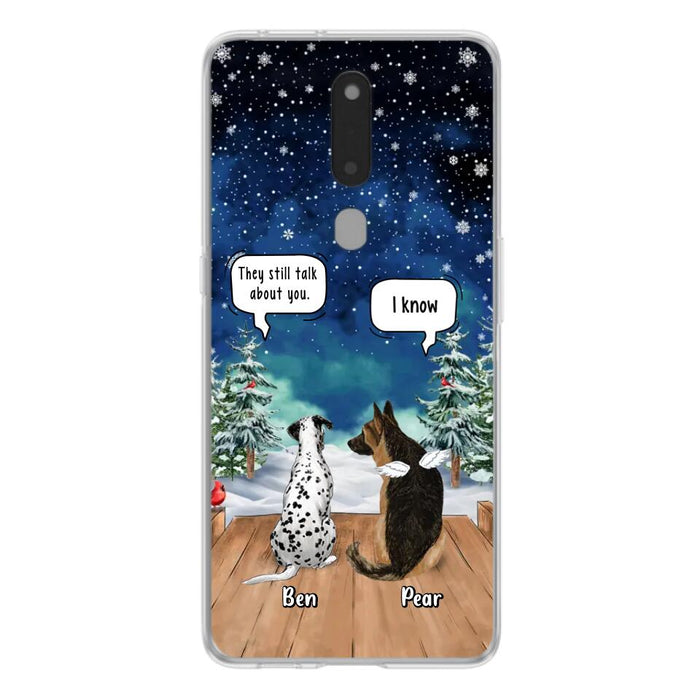 Personalized Memorial Pet Phone Case - Up to 5 Pets - Memorial Gift Idea For Dog/Cat Lovers - They Still Talk About You - Case For Oppo, Xiaomi & Huawei