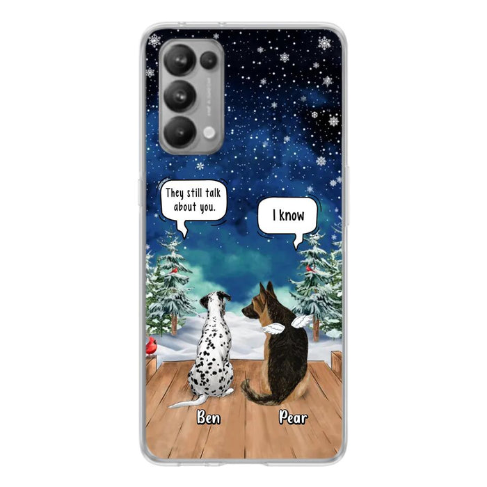 Personalized Memorial Pet Phone Case - Up to 5 Pets - Memorial Gift Idea For Dog/Cat Lovers - They Still Talk About You - Case For Oppo, Xiaomi & Huawei