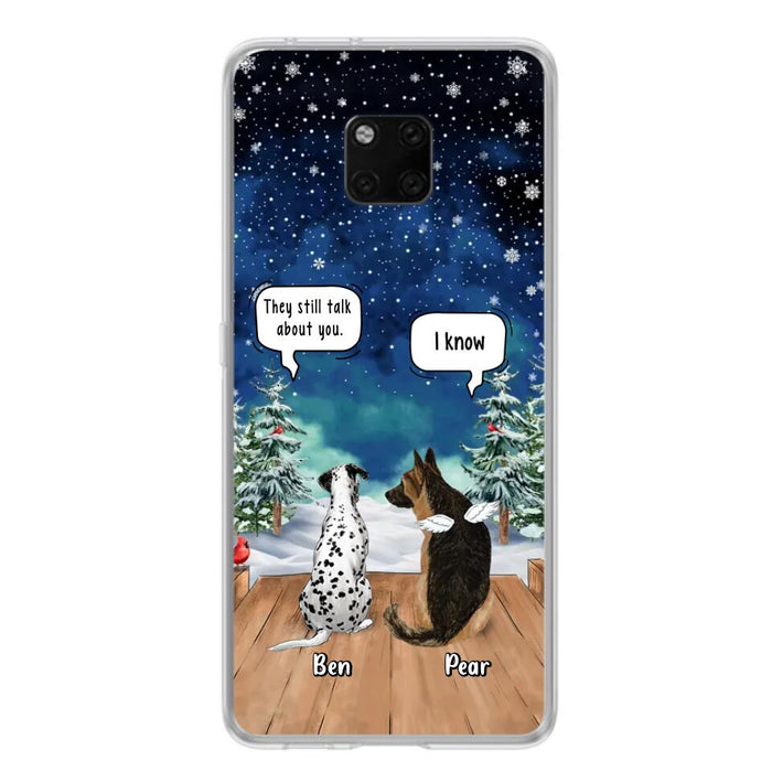 Personalized Memorial Pet Phone Case - Up to 5 Pets - Memorial Gift Idea For Dog/Cat Lovers - They Still Talk About You - Case For Oppo, Xiaomi & Huawei