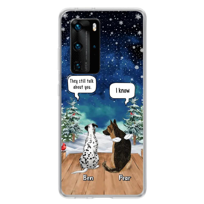 Personalized Memorial Pet Phone Case - Up to 5 Pets - Memorial Gift Idea For Dog/Cat Lovers - They Still Talk About You - Case For Oppo, Xiaomi & Huawei