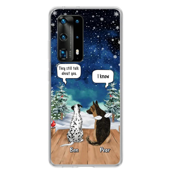 Personalized Memorial Pet Phone Case - Up to 5 Pets - Memorial Gift Idea For Dog/Cat Lovers - They Still Talk About You - Case For Oppo, Xiaomi & Huawei