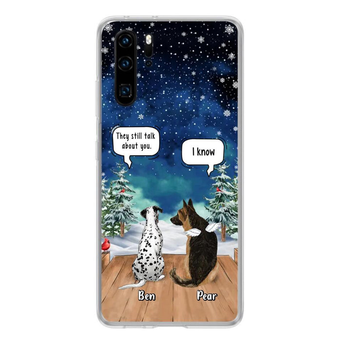 Personalized Memorial Pet Phone Case - Up to 5 Pets - Memorial Gift Idea For Dog/Cat Lovers - They Still Talk About You - Case For Oppo, Xiaomi & Huawei