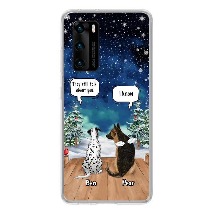 Personalized Memorial Pet Phone Case - Up to 5 Pets - Memorial Gift Idea For Dog/Cat Lovers - They Still Talk About You - Case For Oppo, Xiaomi & Huawei
