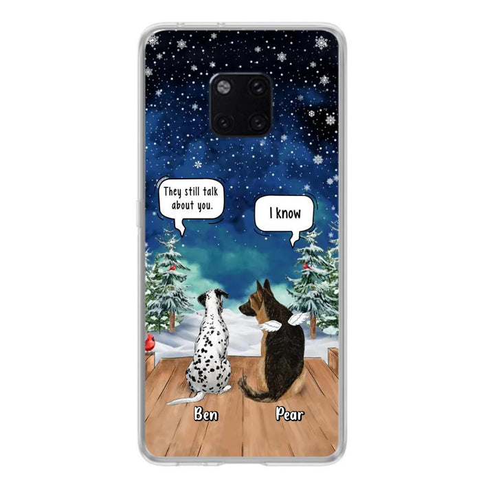 Personalized Memorial Pet Phone Case - Up to 5 Pets - Memorial Gift Idea For Dog/Cat Lovers - They Still Talk About You - Case For Oppo, Xiaomi & Huawei