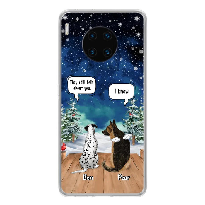 Personalized Memorial Pet Phone Case - Up to 5 Pets - Memorial Gift Idea For Dog/Cat Lovers - They Still Talk About You - Case For Oppo, Xiaomi & Huawei