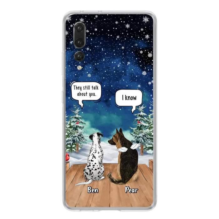 Personalized Memorial Pet Phone Case - Up to 5 Pets - Memorial Gift Idea For Dog/Cat Lovers - They Still Talk About You - Case For Oppo, Xiaomi & Huawei