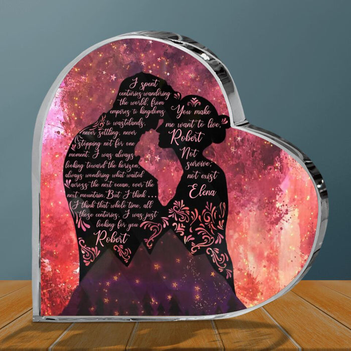 Personalized Couple Acrylic Plaque - Gift Idea For Couple/Husband & Wife - You Make Me Want To Live