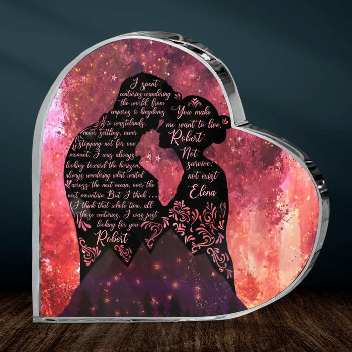 Personalized Couple Acrylic Plaque - Gift Idea For Couple/Husband & Wife - You Make Me Want To Live