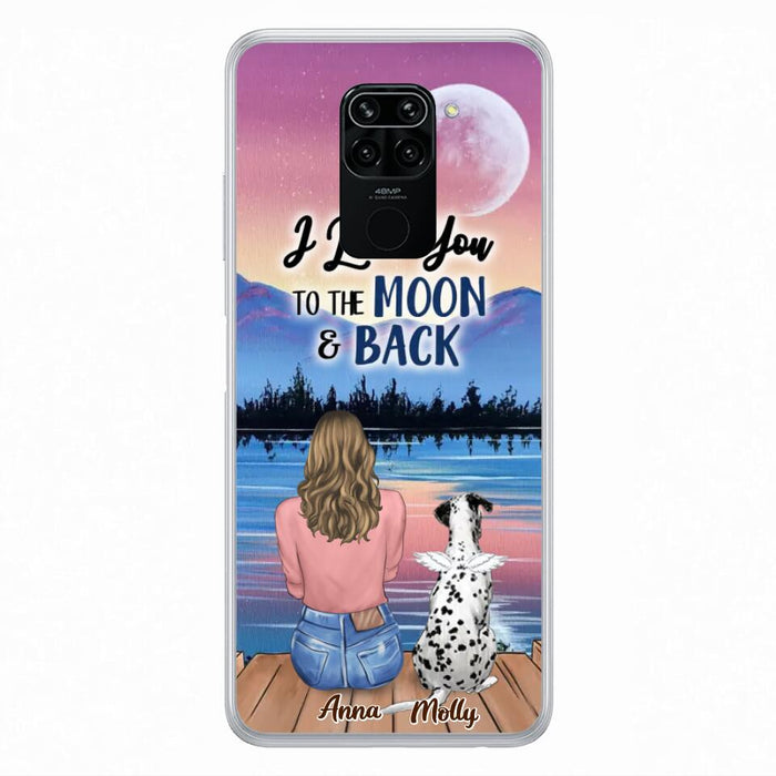 Personalized Memorial Pet Phone Case - Up to 4 Pets - Gift For Dog/Cat Lover - I Love You To The Moon & Back - Case For Xiaomi, Oppo And Huawei