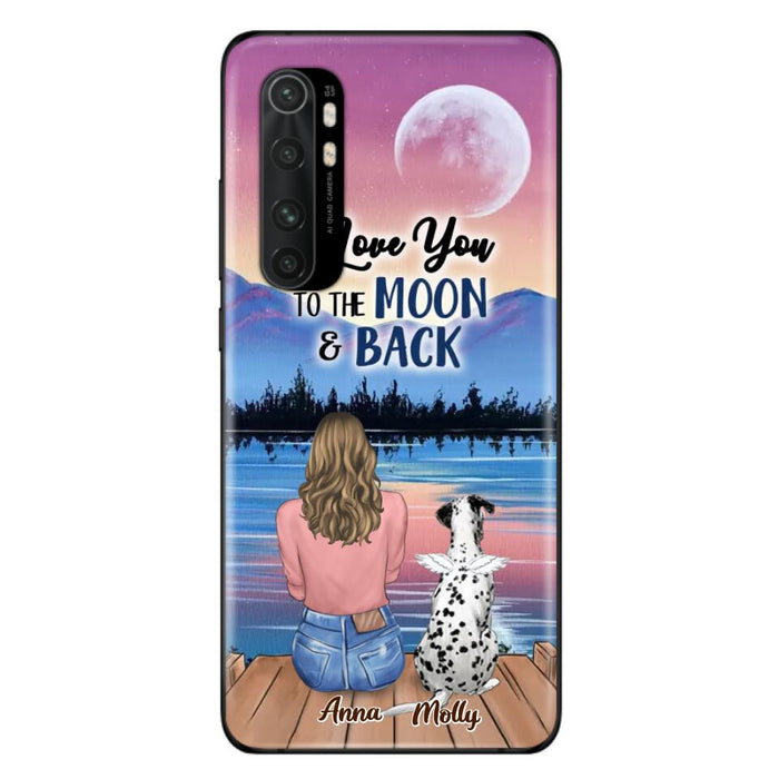 Personalized Memorial Pet Phone Case - Up to 4 Pets - Gift For Dog/Cat Lover - I Love You To The Moon & Back - Case For Xiaomi, Oppo And Huawei