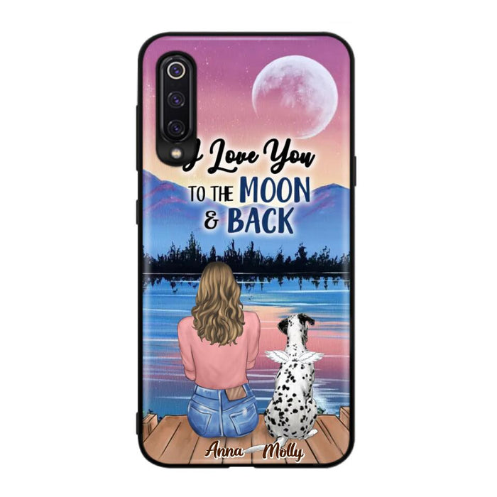 Personalized Memorial Pet Phone Case - Up to 4 Pets - Gift For Dog/Cat Lover - I Love You To The Moon & Back - Case For Xiaomi, Oppo And Huawei