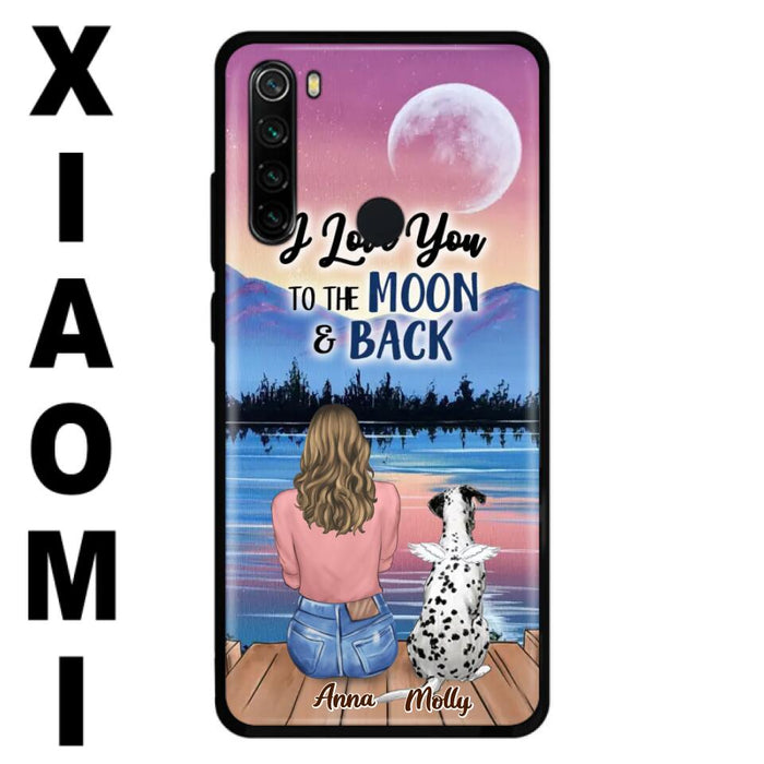 Personalized Memorial Pet Phone Case - Up to 4 Pets - Gift For Dog/Cat Lover - I Love You To The Moon & Back - Case For Xiaomi, Oppo And Huawei
