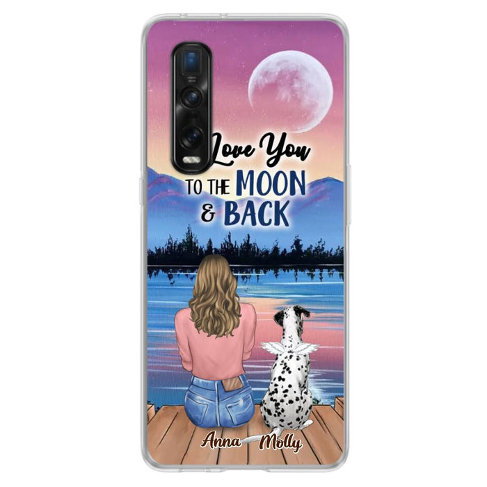 Personalized Memorial Pet Phone Case - Up to 4 Pets - Gift For Dog/Cat Lover - I Love You To The Moon & Back - Case For Xiaomi, Oppo And Huawei