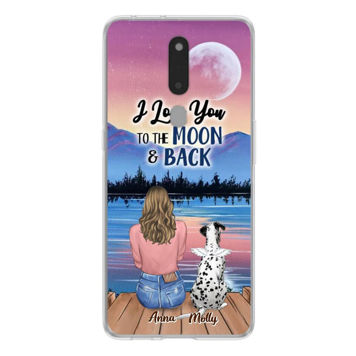 Personalized Memorial Pet Phone Case - Up to 4 Pets - Gift For Dog/Cat Lover - I Love You To The Moon & Back - Case For Xiaomi, Oppo And Huawei