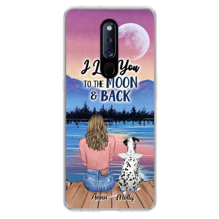 Personalized Memorial Pet Phone Case - Up to 4 Pets - Gift For Dog/Cat Lover - I Love You To The Moon & Back - Case For Xiaomi, Oppo And Huawei