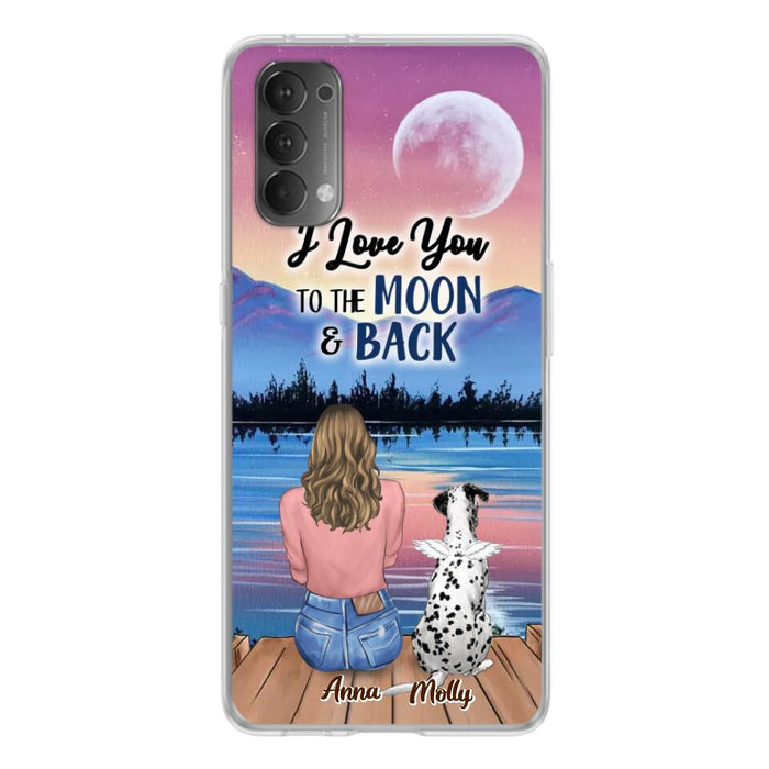 Personalized Memorial Pet Phone Case - Up to 4 Pets - Gift For Dog/Cat Lover - I Love You To The Moon & Back - Case For Xiaomi, Oppo And Huawei