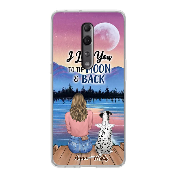 Personalized Memorial Pet Phone Case - Up to 4 Pets - Gift For Dog/Cat Lover - I Love You To The Moon & Back - Case For Xiaomi, Oppo And Huawei