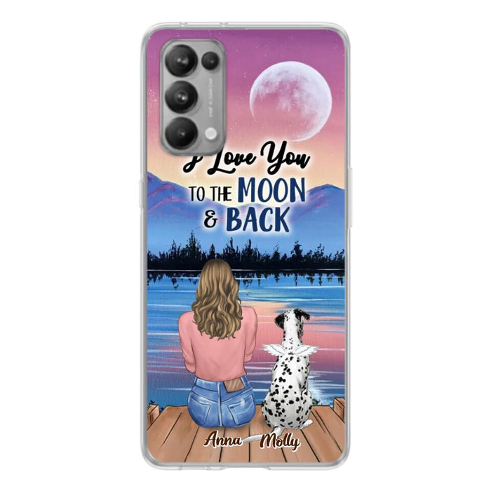 Personalized Memorial Pet Phone Case - Up to 4 Pets - Gift For Dog/Cat Lover - I Love You To The Moon & Back - Case For Xiaomi, Oppo And Huawei