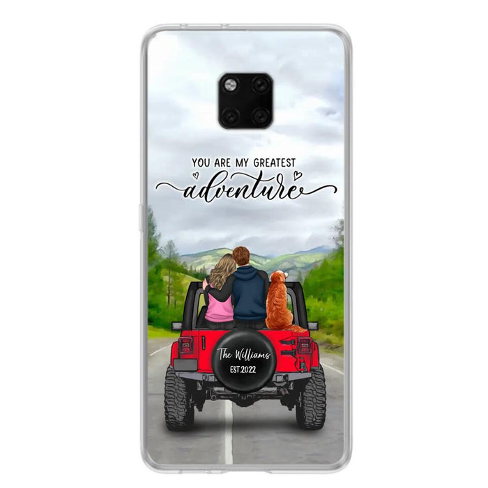 Personalized Off-Road Couple Phone Case - Couple With Up to 4 Dogs - Gift Idea For Couple/ Dog Lover - You Are My Greatest Adventure - Case For Xiaomi, Oppo And Huawei