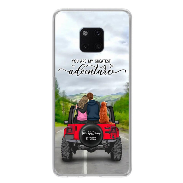 Personalized Off-Road Couple Phone Case - Couple With Up to 4 Dogs - Gift Idea For Couple/ Dog Lover - You Are My Greatest Adventure - Case For Xiaomi, Oppo And Huawei