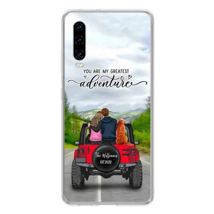 Personalized Off-Road Couple Phone Case - Couple With Up to 4 Dogs - Gift Idea For Couple/ Dog Lover - You Are My Greatest Adventure - Case For Xiaomi, Oppo And Huawei