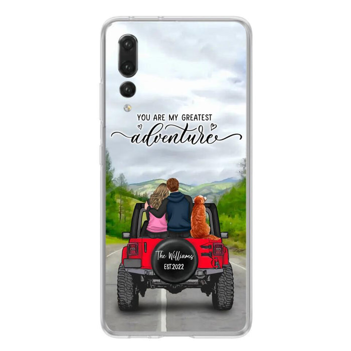 Personalized Off-Road Couple Phone Case - Couple With Up to 4 Dogs - Gift Idea For Couple/ Dog Lover - You Are My Greatest Adventure - Case For Xiaomi, Oppo And Huawei
