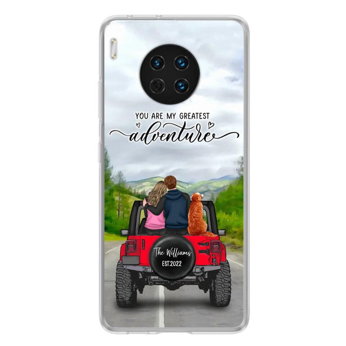 Personalized Off-Road Couple Phone Case - Couple With Up to 4 Dogs - Gift Idea For Couple/ Dog Lover - You Are My Greatest Adventure - Case For Xiaomi, Oppo And Huawei