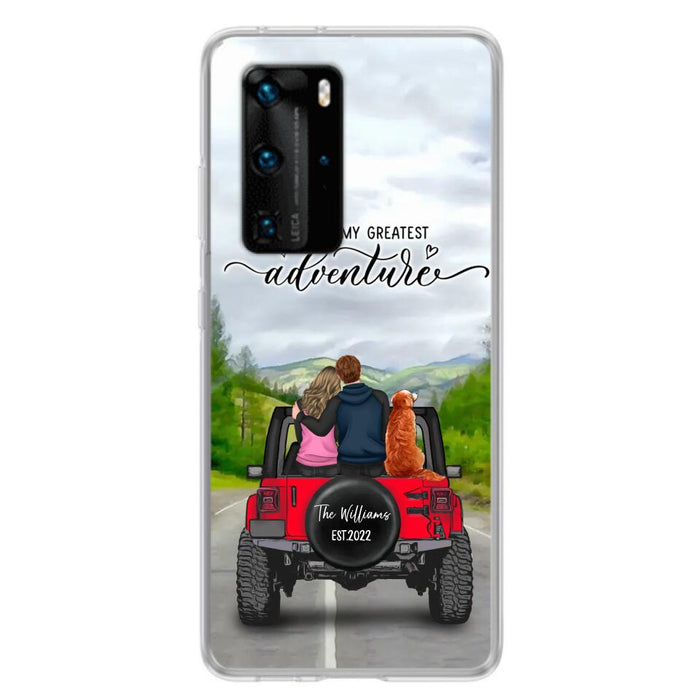 Personalized Off-Road Couple Phone Case - Couple With Up to 4 Dogs - Gift Idea For Couple/ Dog Lover - You Are My Greatest Adventure - Case For Xiaomi, Oppo And Huawei