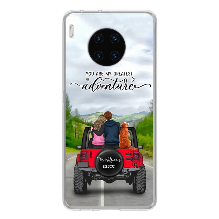 Personalized Off-Road Couple Phone Case - Couple With Up to 4 Dogs - Gift Idea For Couple/ Dog Lover - You Are My Greatest Adventure - Case For Xiaomi, Oppo And Huawei