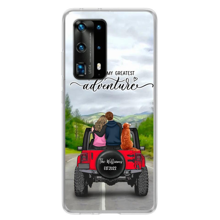 Personalized Off-Road Couple Phone Case - Couple With Up to 4 Dogs - Gift Idea For Couple/ Dog Lover - You Are My Greatest Adventure - Case For Xiaomi, Oppo And Huawei
