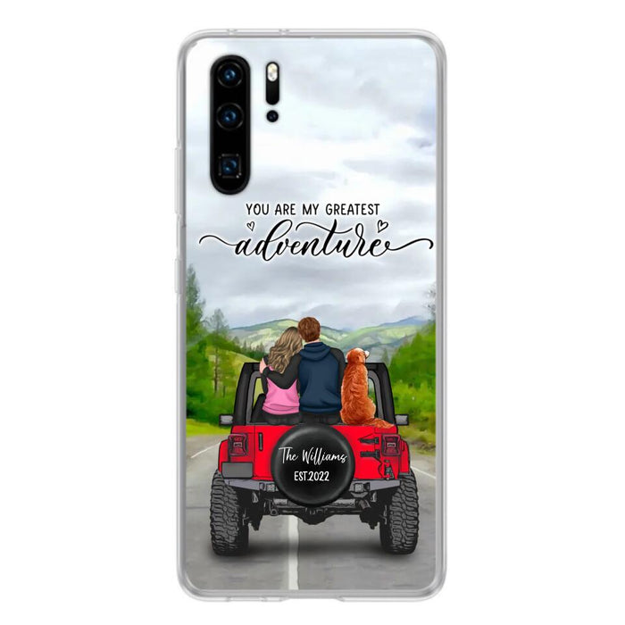 Personalized Off-Road Couple Phone Case - Couple With Up to 4 Dogs - Gift Idea For Couple/ Dog Lover - You Are My Greatest Adventure - Case For Xiaomi, Oppo And Huawei
