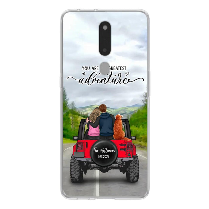 Personalized Off-Road Couple Phone Case - Couple With Up to 4 Dogs - Gift Idea For Couple/ Dog Lover - You Are My Greatest Adventure - Case For Xiaomi, Oppo And Huawei