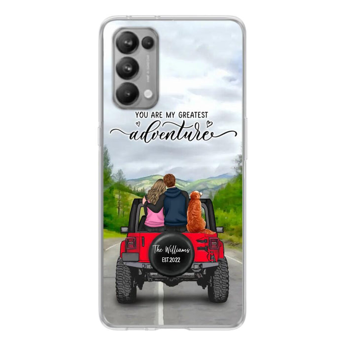 Personalized Off-Road Couple Phone Case - Couple With Up to 4 Dogs - Gift Idea For Couple/ Dog Lover - You Are My Greatest Adventure - Case For Xiaomi, Oppo And Huawei