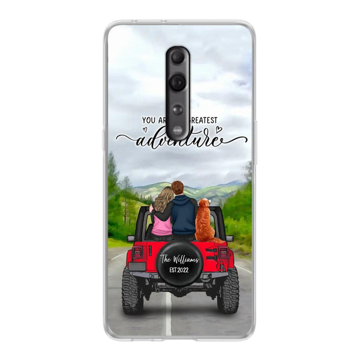 Personalized Off-Road Couple Phone Case - Couple With Up to 4 Dogs - Gift Idea For Couple/ Dog Lover - You Are My Greatest Adventure - Case For Xiaomi, Oppo And Huawei