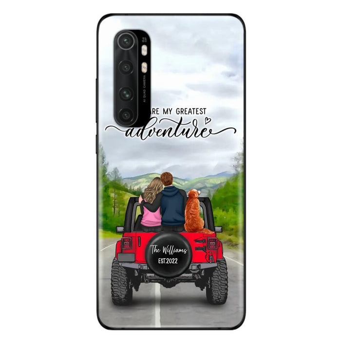 Personalized Off-Road Couple Phone Case - Couple With Up to 4 Dogs - Gift Idea For Couple/ Dog Lover - You Are My Greatest Adventure - Case For Xiaomi, Oppo And Huawei