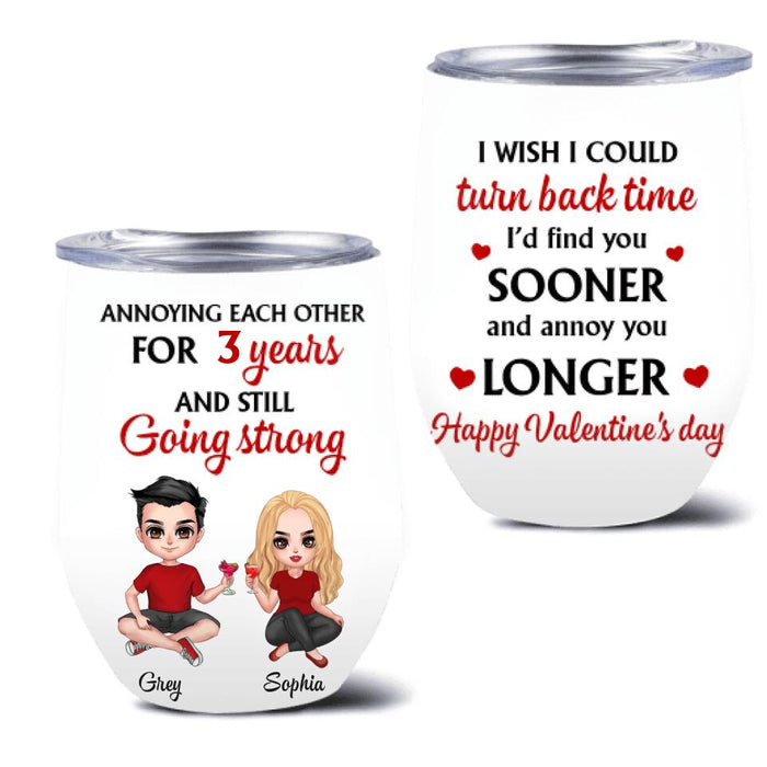 Personalized Wine Tumbler - Gifts for Lovers, Couples, Husband and Wife - Annoying Couple