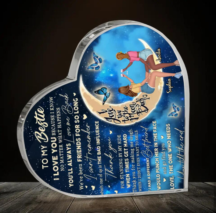 Personalized Besties Acrylic Plaque - Gift Idea For Best Friends/Besties - To My Bestie I Love You