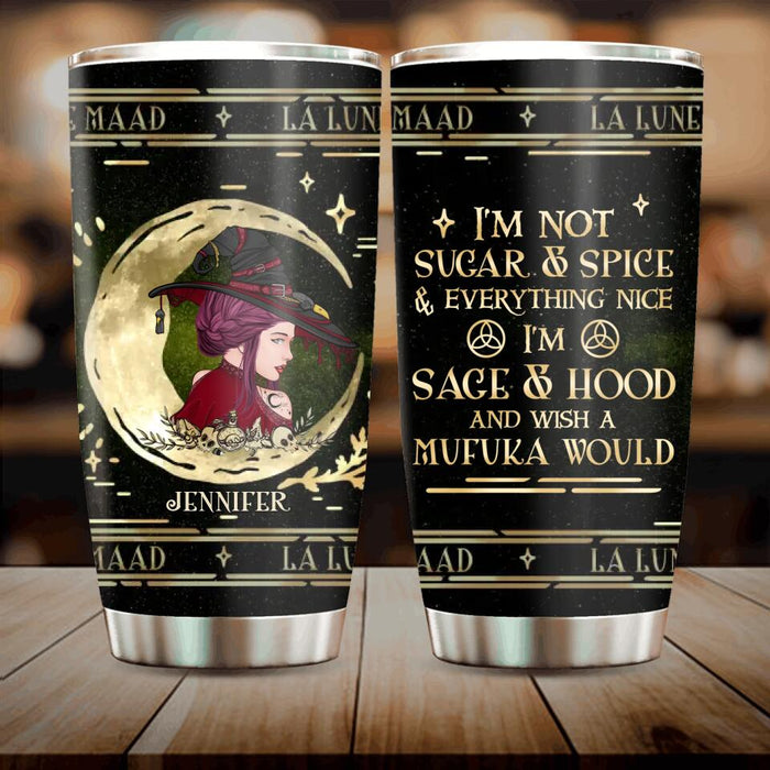 Personalized La Lune Witch Tumbler - Gift Idea For Witch - I'm Not Sugar & Spice & Everything Nice