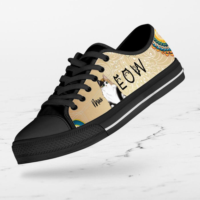 Personalized Meow Cat Sneakers - Up to 4 Cats - Gift Idea For Cat Lovers