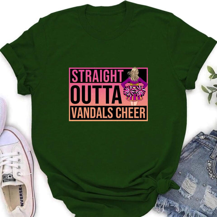 Personalized Cheerleading T-shirt/Long Sleeve/Sweatshirt/Hoodie - Gift For Cheerleaders -  Straight Outta Cheer Team