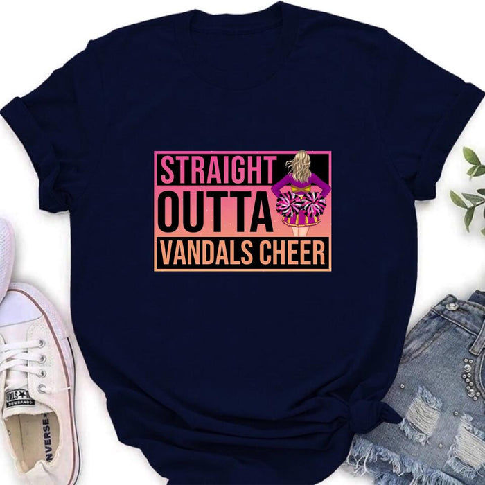 Personalized Cheerleading T-shirt/Long Sleeve/Sweatshirt/Hoodie - Gift For Cheerleaders -  Straight Outta Cheer Team